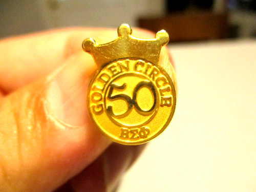Vintage Beta Sigma Phi GOLDEN CIRCLE Award Sorority Member original pin