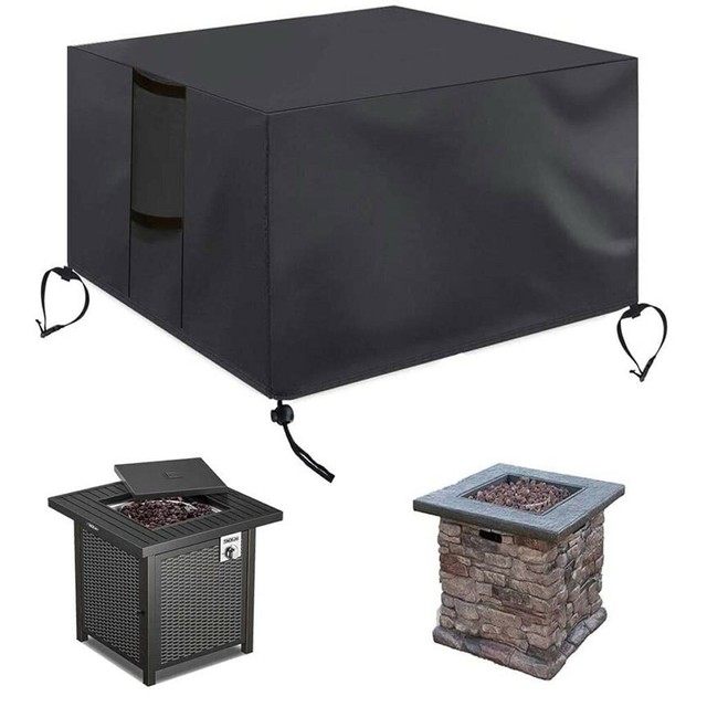 Patio Square Fire Pit Cover Waterproof UV Protector Grill ...