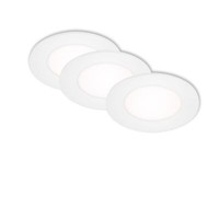 Led Einbauleuchten 3Er Set Ultraflach Je 3 W IP23 Weiß Kunststoff Briloner