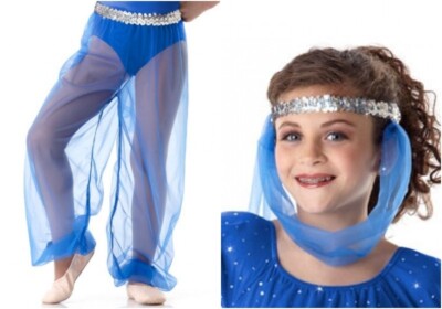 Adult Large Harem Pant & Headdress ONLY Dance Costume PERFECTION Jazz Halloween