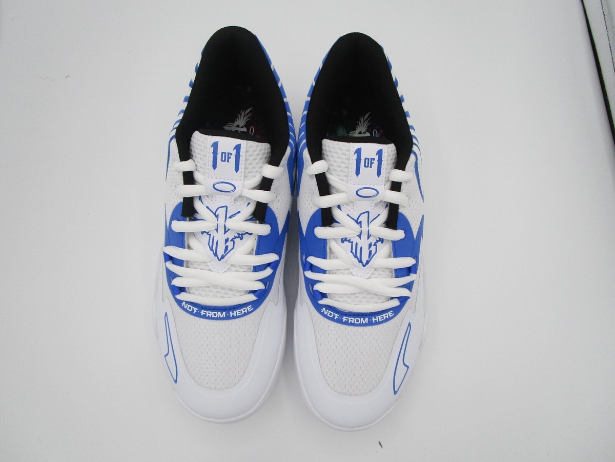 Puma MB1 Lo Mens 9 White Bluemazing Basketball Sneakers Shoes