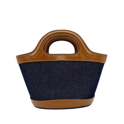 Marni Tropicalia Micro 2Way Basket Bag Denim Leather Brand