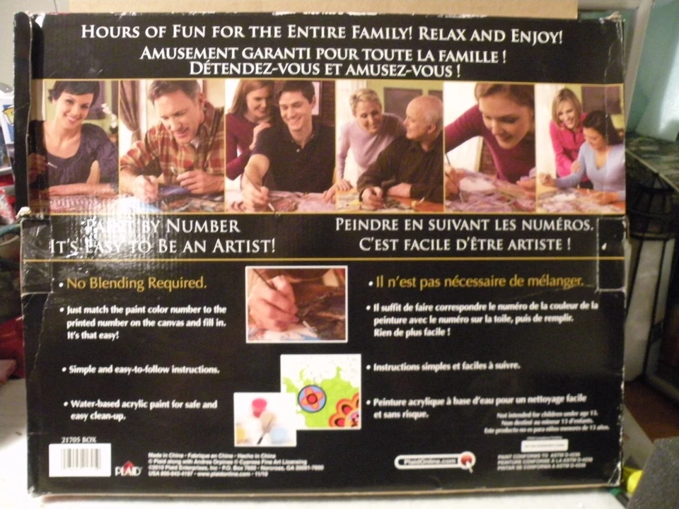 PLAID PAINT BY NUMBERS ''LIGHTHOUSE COTTAGE'' # 21705 2O''X16'' NIB - Image 3 of 3