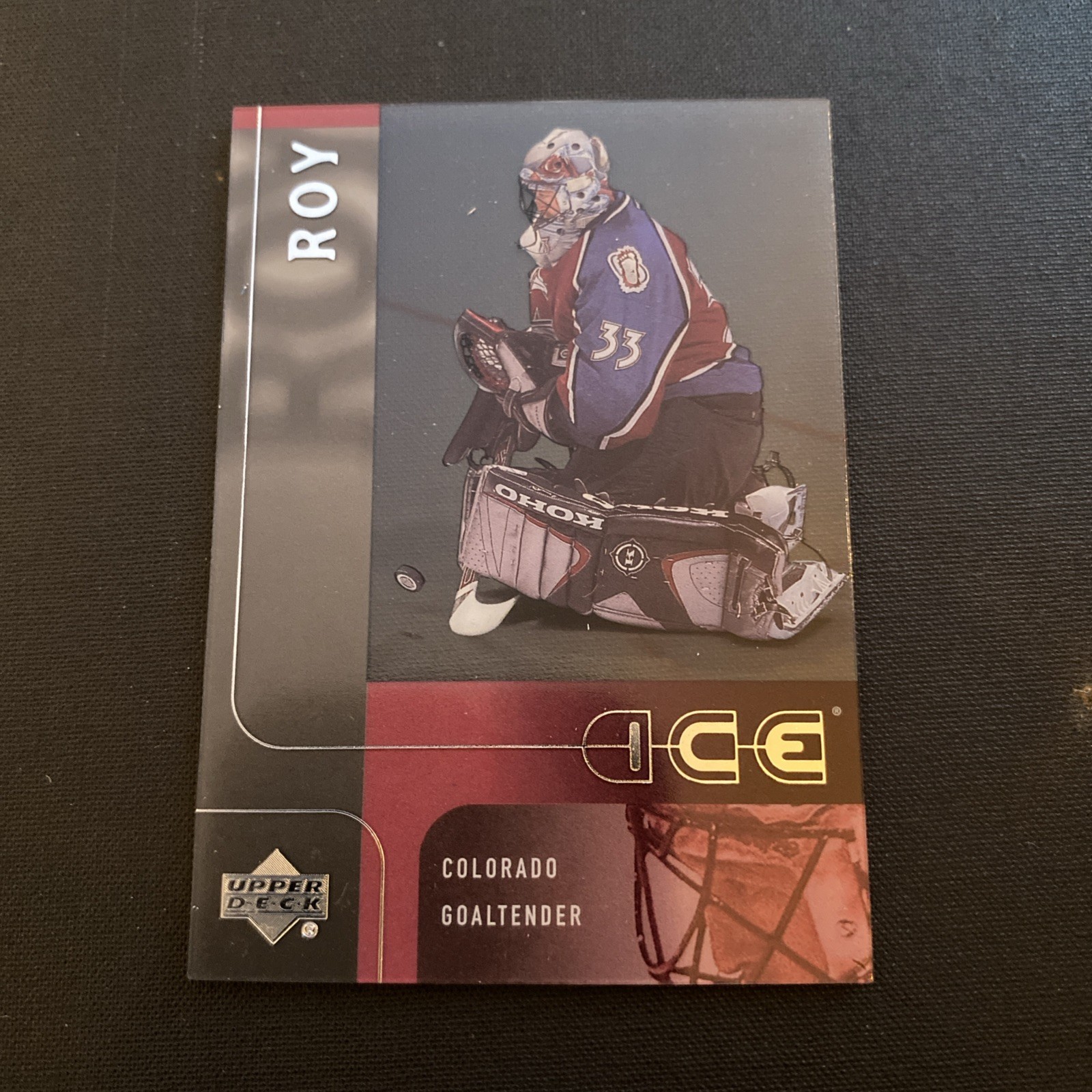 2001-02 Upper Deck Ice Hockey #8 Patrick Roy Colorado Avalanche Acetate 