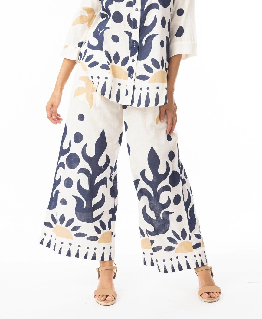 Orientique 4658 Multi Print Nazca Organic Cotton Trousers New SS/26 Collection