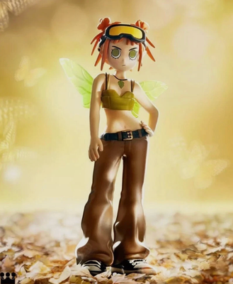 POP MART Peach Riot Punk Fairy Series Figure Toy Gigi Leaf Opened