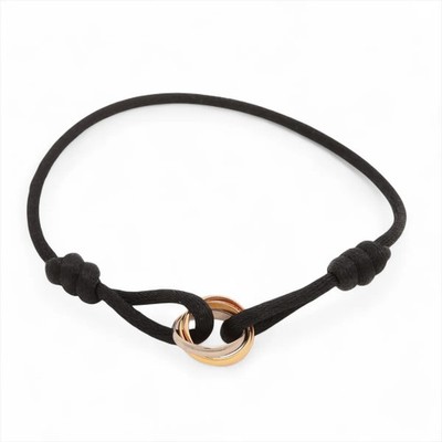 Cartier Trinity Bracelet 750(YG×PG×WG) Total 2.9g Comes with 3 replacement cords