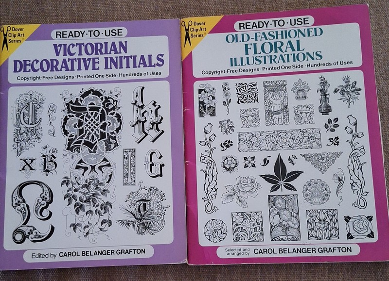 Dover Clip Art Books Victorian Decorative Initials & Old Fashion Floral Illus.