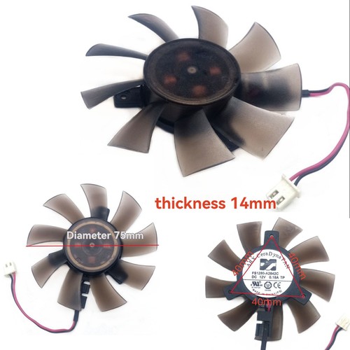 DC 12V Silent Grafikkartenlüfter Für FS1280-A2842C Lochabstand 40MM Dia.75mm Fan - 第 1/4 張圖片