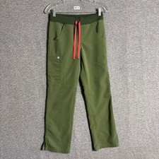 Figs Women s XXS Petite Straight Leg Dark Olive Polyester Kade Cargo Scrub Pant