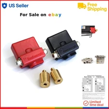 Battery Terminal Pair Positive Negative with OEM Top Post Adapter Automotive