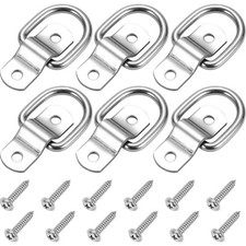 6 Pack D Ring Tie Down Anchors Suitable For Trucks, Vans, Flatbed Trailers