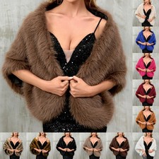 Women's Prom Elegant Party Cape Winter Warm Party Wedding Shawl Wraps