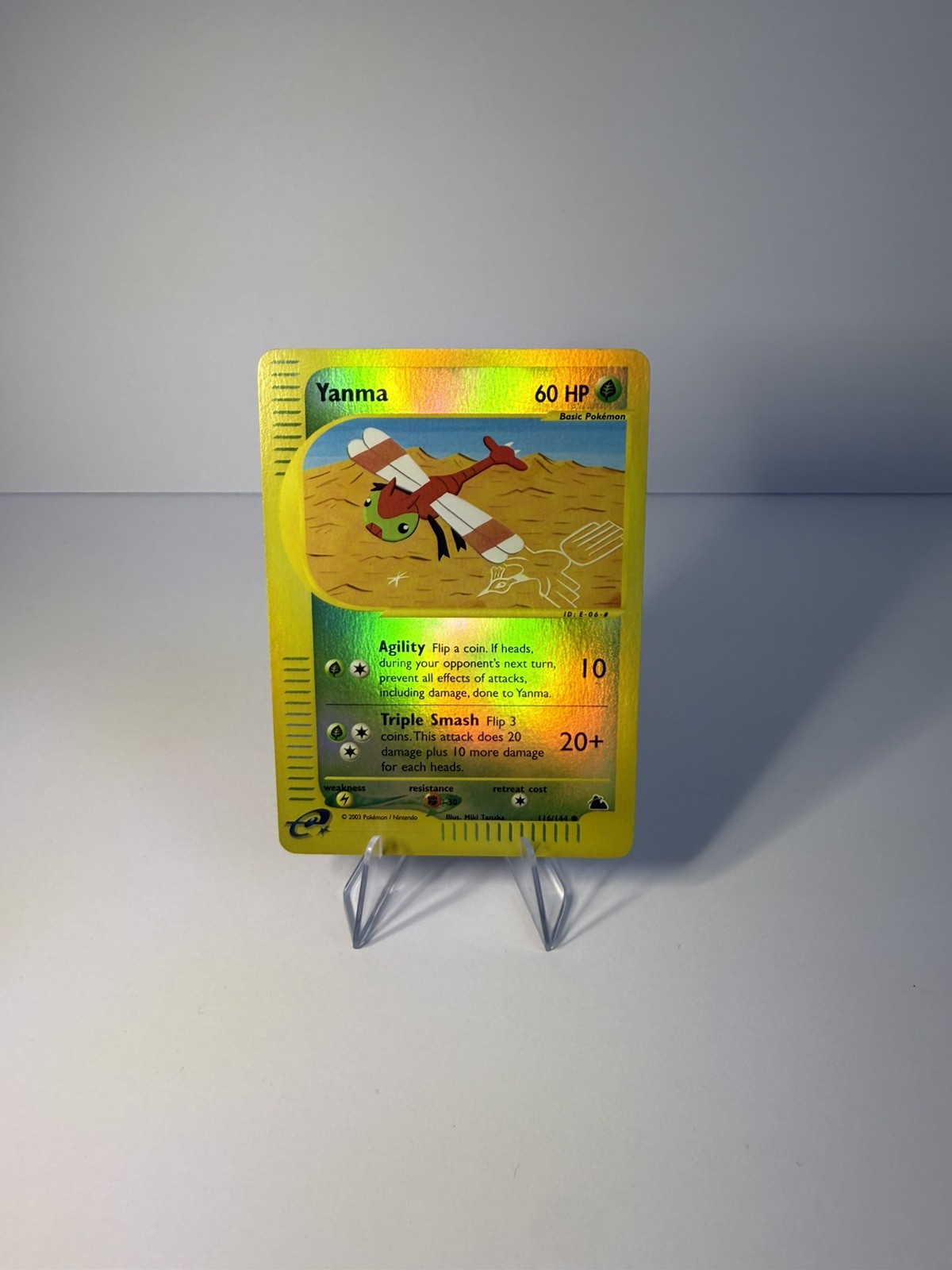 Pokemon Card Skyridge E Series Yanma Reverse Holo 116/144 WOTC LP