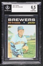 1971 Topps Lew Krausse #372 BGS 6.5 0q3