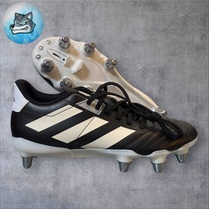 Adidas Mens Kakari SG Rugby Black White Metal Cleat Athletic Shoes IE3204 Size 8 adidas Kakari SG Rugby Black Zero Silver Metallic IE3204  main image 2