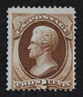 CKStamps: US Stamps Collection Scott#146 2c Jackson Unused Regum Signed