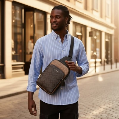 Coach Ethan Pack X-Body Blocked Signature Canvas CZ394 In  display picture 1