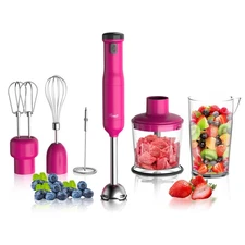 6-in-1 Multi-Speed Cordless Rechargeable Immersion Hand Blender, Heavy Duty M...