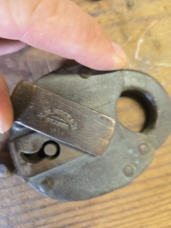 Vintage Brass MM Buck & JR? Padlock Lock Saint Louis USA Rare