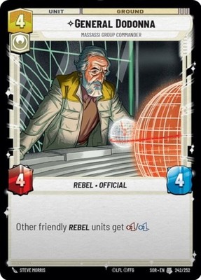 3X-General Dodonna - Massassi Group Commander - Foil-SWU01-Spark of Rebellion-St