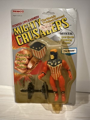 The Shield 1984 Remco Mighty Crusaders Action Figure New! Sealed Complete