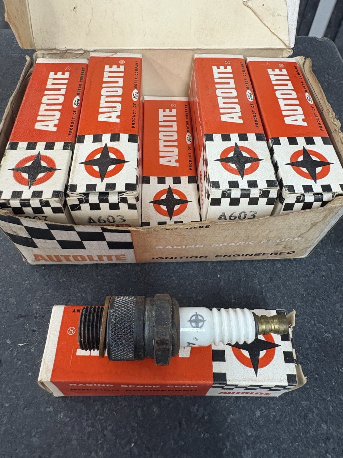 Autolite A603 Racing Spark Plug Vintage NOS Rare Spark Plugs Set Of 10