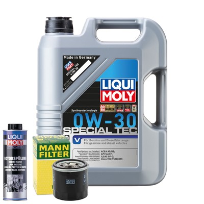 Motoröl 0W30 LIQUI MOLY Special Tec V 5L +MANN Ölfilter +Spülung