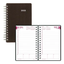 Brownline® 2025 DuraFlex Daily/Monthly Planner, Appointment Book, 12 Months, ...