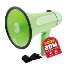 20W Portable Megaphone Bullhorn with Siren Recording and Volume Control