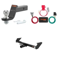 CURT Class 3 Tow Package Trailer Hitch, Wiring, Ball Mount - 13180, 55367, 45856