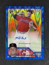 2023 Topps Chrome Update Series Peyton Battenfield Blue Raywave Auto /150 RC