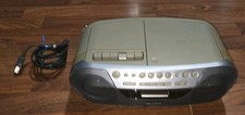 AS IS, BAD CASSETTE Sony CD / Radio Player AC/Battery Boombox CFD-S05 w Power Ad