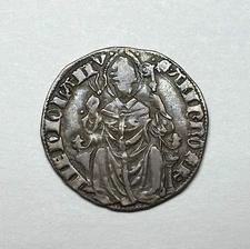 (1354-1378) Duchy of Milan - AR Grosso of Galeazzo II Visconti.