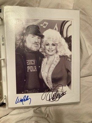 DOLLY PARTON Willie Nelson Dual Hand Signed Original Autograph 8x 10 photo