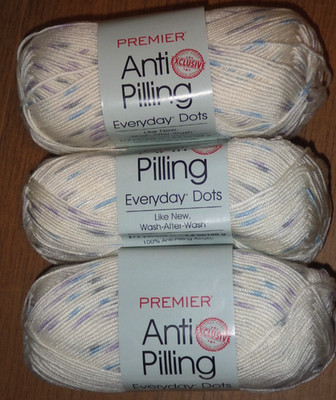 3 Skeins, Premier Anti Pilling Everyday Dots Yarn, 3.5oz/273 yds, Cozy