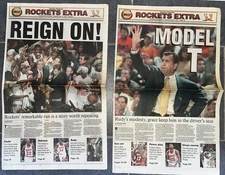Lot Of 11 Houston Rockets ‘95 Playoff Run And Championship Houston Chronicle