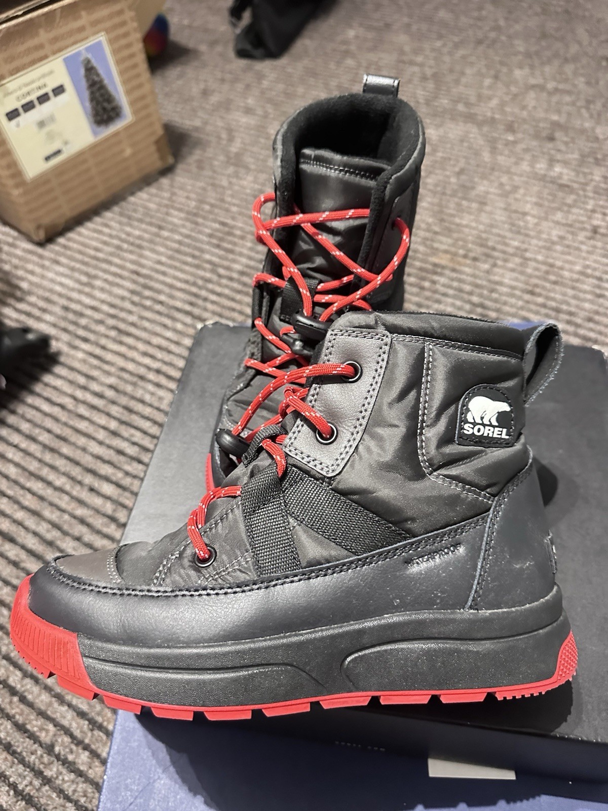SOREL Whitney III Mid WP stivaletti bimbo unisex impermeabili isolati EU 36