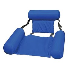 Inflatable Pool Float Chair Foldable Water Lounge Bed Floating Seat for Adults