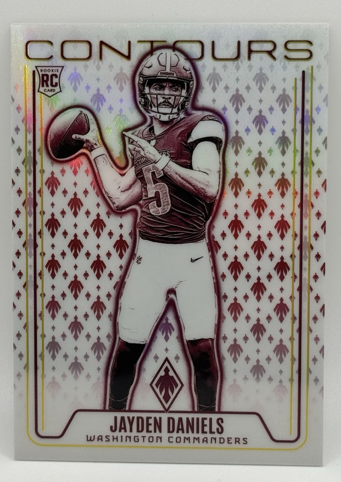 🔥🔥🔥2024 Phoenix Jayden Daniels Red Contours 54/99 CON-JDS🔥🔥🔥