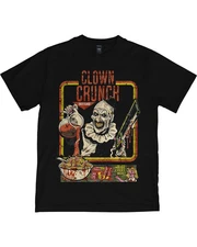 New Apparel Clown Crunch Horror T-Shirt – Terrifying Breakfast Vibes, Halloween
