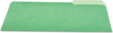 10502 File Folders, 1/3 Cut One-Ply Tab, Letter, Green/Light Green, 100/Box