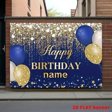 Personalized 2D Flat Banner Name "Happy Birthday" Birthday Party Backdrop