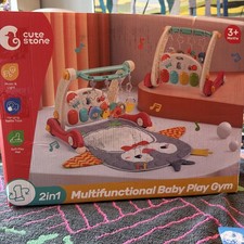 Baby Gym Play Mat with Piano, Baby Learning Walker, Activity Gym,