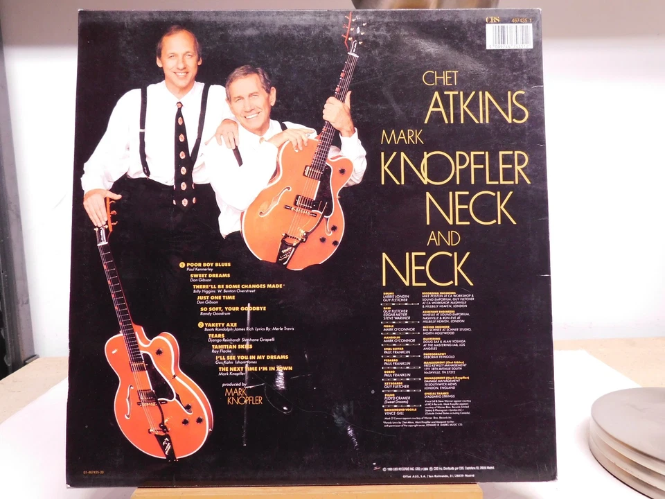 Mark Knopfler Chet Atkins Folk Spain LP Neck And Neck on CBS - Image 2 of 4
