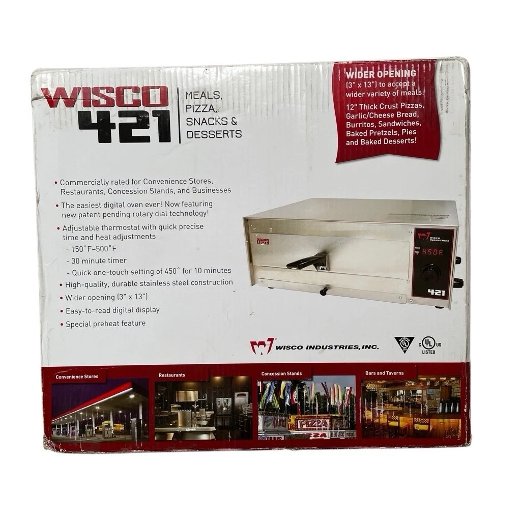 Wisco 421 Commercial Grade Countertop Electric Pizza Oven with LED Display New
Opens in a new window