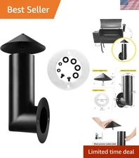 Versatile Pellet Grill Smoke Stack Replacement with Adjustable Cap & Insulation
