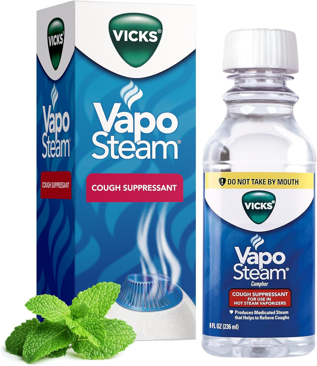 Vicks Vaposteam Medicated Liquid with Camphor, 8 Oz for Coug