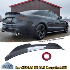 For Audi A5 B8 B8.5 Coupe 2door 2008-2016 Not S5 Carbon Fiber Trunk Wing Spoiler