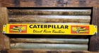 VINTAGE CATERPILLAR PORCELAIN SIGN OLD DIESEL FARM TRACTOR DOOR PUSH BAR 32"